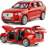 Nauja 1:32 &bdquo;Volvo XC90&ldquo; visureigio lydinio automobilio modelis, liejamas metalinis modelis, garsas ir lengvas vaiki&scaron;kas žaislinis automobilis, centrinė konsolė, papuo&scaron;alai vaikams berniukams, dovana raudona