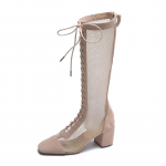 Moteri&scaron;ki vasariniai auk&scaron;takulniai batai su auk&scaron;takulniais, kvėpuojantys batai moterims 2024 m. Auk&scaron;ti tu&scaron;čiaviduriai romėnų tinkliniai batai Chelsea Boots 2024 34