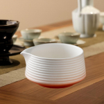 Keraminis Matcha dubenėlis arbatos paruo&scaron;imui ir mai&scaron;ymui White and Red