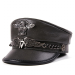Vintažinė &scaron;ilta kepurė Vyrai Moteri&scaron;ki Rudens Žiemos Plok&scaron;čios Karinės beretės Kapitonas Reguliuojamos jūreivio kepuraitės Navy Cap Kepurės voki&scaron;ko stiliaus kepuraitė L(55-56cm)