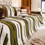 Sofa Rank&scaron;luostis Keturių Sezonų Universalus Auk&scaron;tos Klasės Sofa Užvalkalas Audinys Pilnas Užvalkalas Sofa Užvalkalas Viskas Įskaičiuota Antklodė Pagalvėlė 180*130cm žalia