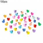 100 vnt. Mini akiniai nuo saulės Ančiuko figūrėlė &Scaron;vytinti Miniatiūrinė Animacinio ančiuko ornamentas Pasidaryk pats Mikropeizažas Pasakų sodas Gyvūno dervos statulėlės dekoracija