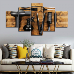 &Scaron;iuolaikinės 5 plok&scaron;tės Kirpykla Kirpėjas Įrankiai Plaukų parduotuvė Drobės Tapyba Plakatai ir spaudiniai Sienų meno nuotraukos Namų dekoras Be rėmelio 40x60cm*2 40x80cm*2 40x100cm*1