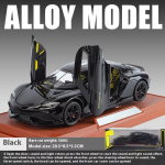 Nauja 1:24 Gemera GT Sportinis Automobilis Lydinio Diecast Metalinis Modelis Automobilis Garsas ir &Scaron;viesa Vaikų Žaislinis Automobilis Kolekcinis Gimtadienio Dovanos Berniukui Mini juoda