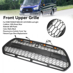 Matinė juoda priekinio buferio grotelės su LED tinka Ford Transit MK8 2015-2018 Raptor