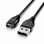 100 cm USB įkrovimo laidas Garmin Instinct/Venu 2/Vivoactive 4 4S 3/Fenix 6 7/Forerunner 55/Quatix 6/D2 Air/Vivomove 3 įkrovikliui juoda