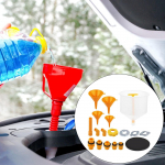 19 vnt. au&scaron;inimo skysčio piltuvėlių rinkinys su adapteriais Automobilio Profesionali Tvirtas Lengvas montavimas Radiatorius Yellow Funnel