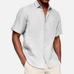 Vyri&scaron;ki senoviniai boulingo mar&scaron;kinėliai trumpomis rankovėmis vasaros paplūdimio mar&scaron;kinėliai L