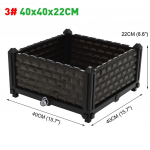 Pakeltas sodinimo vazonas, auginimo dėžė, stačiakampis vazonas, pakelta lysvė, sodo vazonai ir sodinukai, daržovės, gėlės, augalai auga pakeltai 40*40*22cm