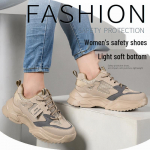 Moteri&scaron;ki lengvi apsauginiai batai su plieniniu pir&scaron;tų galu ir Kevlaro padu, atsparūs smūgiams, pradūrimams, dėvėjimuisi, madingi, mažų dydžių.