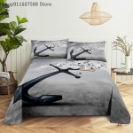 Valties Inkaro Mėlynos ir Baltos Juostos Paklodžių Komplektas 3D Spausdintas Tamsiai Mėlynas Paklodė su Pagalvės Užvalkalu Patalių Karali&scaron;ko Dydžio 160x230cm 2pcs