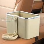 Car Armrest Storage Box Organizer with Cup Holder Auto Accessories Easy to Install Tissue