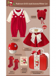 Rudenio/Žiemos Raudonos Musmirės Suknelė Kūdikiui Dovanų Dėžutė - Naujagimės Mergaitės Pirmasis Gimtadienis Size 90 (12-18 months)