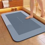 Neslystantis vonios kambario sugeriantis diatomito kilimėlis, mink&scaron;tas ir itin auk&scaron;tos kokybės greitai džiūstantis du&scaron;o kilimėlis 40*60cm-Quick-Dry mėlyna