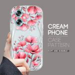 Mielas animacinių filmų ra&scaron;tų kreminės tekstūros korpusas, banguotas kra&scaron;tas, mink&scaron;tas silikoninis telefono dėklas, skirtas OPPO Reno Realme OPPO Reno11 F 5G