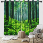 2 vnt./rinkinys Tamsinančios užuolaidos Saulėtas mi&scaron;kas Natūralus žalias plotas Kra&scaron;tovaizdis Poliesteris Langas Miegamasis Virtuvė Namų interjeras Užuolaidos 53x115cm 2pcs