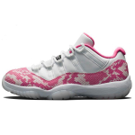 Air Jordan 11 Retro Low Rožinės gyvatės odos moteri&scaron;ki sportbačiai Balti Juodi-Rožiniai AH7860-106 39