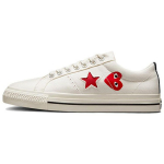 Comme des Gar&ccedil;ons Play x Converse One Star Cloud Dancer Unisex sportbačiai Kreminiai Raudoni Balti A01792C 35