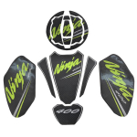 Kawasaki Ninja 400 Anglies Pluo&scaron;to Žuvies Kaulo Lipdukai & Kuro Bakelio Lipdukai raudona