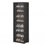 9 pakopų 42cm/60cm Batų laikiklis talpina 18 porų Auk&scaron;tas batų stovas su skaidriu dangčiu Sienos kampui Stackable lentyna Reguliuojama spintelė