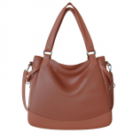 Damen Vegane Shopper Tasche Hobo Bag Umh&auml;nge Tasche One Size juoda