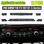 11/12/14 vnt. Prietaisų skydelio oro kondicionieriaus AC mygtuko &scaron;ildytuvo jungiklio dangtelis BMW 5 6 7 serijos X5 X6 F10 F18 F06 F12 F01 F02 F15 F16