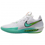 Nike GT. Pjaustyti 3 Amortizuojantys ir Kvėpuojantys Žemo Aulo Krep&scaron;inio Bateliai Unisex Balti Žali Krep&scaron;inio Bateliai DV2918-107 44.5