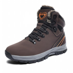 Žieminiai velvetiniai &scaron;ilti medvilniniai batai lengvi didelio dydžio lauko &Scaron;iaurės Rytų sniego batai neslidūs paprasti universalūs vyri&scaron;ki batai 48 tamsiai ruda spalva