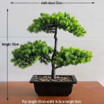 Dirbtinė pu&scaron;ies vestuvių gėlių kompozicija: Žalias pinigų medis bonsai namų dekoravimui