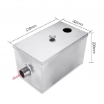 Sidabrinis nerūdijančio plieno riebalų gaudyklė Restorano virtuvės nuotekos 14x8x8'' Naujas