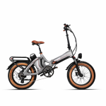 MIHOGO ONE Elektrinis dviratis 48V 13Ah+16Ah Baterija, 750W Variklis, Hidrauliniai Diskiniai Stabdžiai, 20*4.0 Colių Padangos, 270KM Veikimo Nuotolis, IP65 Vandeniui Atsparus E-Dviratis 48V 19Ah pilka