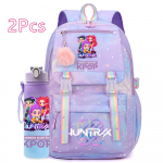 2 vnt./rinkinys Mielas Anime Kpop spausdintas kuprinė 750 ml vandens buteliukas Didelės talpos kelioninė rankinė paaugliams mergaitėms berniukams Mokyklinė kuprinė Vaikų dovana Rucksak