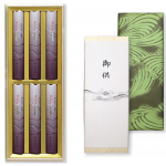 Užuojautos smilkalų dovanų rinkinys medinėje dėžutėje [Treasure Ruby ir Sandalmedis su vidiniu įpakavimu] Pagaminta Japonijoje, Mažai dūmų, Puikiai tinka budistų altarams,