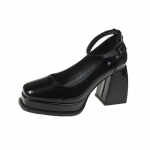 Madingi moteri&scaron;ki itin auk&scaron;ti Mary Jane vienviečiai batai 2024 m. pavasaris ir vasara Nauji storapadžiai stori kulnai Seksualūs madingi itin auk&scaron;takulniai moterims 34