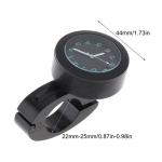 Motociklo laikrodis, laikrodis ant vairo, pritvirtintas prie vairo, atsparus vandeniui, laikrodis. juoda