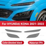 HYUNDAI KONA 2021 2022 Automobilio priekinio žibinto juoda TPU apsauginė plėvelė Priekinio žibinto spalvos keitimo lipdukas Priedai Smoked black