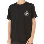 Rip Curl CAMISETAS Y POLOS NI&Ntilde;O M_STAPLE TEE -GAR&Ccedil;ON enfant NEGRO juoda