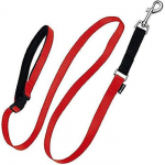 Ceinture de sport pour animaux - GLORIA - R&eacute;glable - Nylon r&eacute;sistant - Rembourr&eacute;e - Rouge raudona