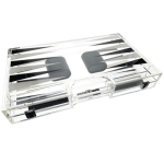 Prabangus akrilinis backgammon žaidimų rinkinys Deluxe ne&scaron;iojamas sulankstomas žaidimų rinkinys su kauliukais ir puodeliais namams, kelionėms ir socialiniams susibūrimams Eleganti&scaron;kas B United States