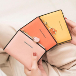 &Scaron;irdelės formos žiedas Dvi spalvos Pusiau sulankstoma piniginė black