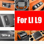 For LI L9 2022 2023 Car Carbon Fiber Color Interior Decoration Cover window lift swtich gear shift panle C