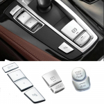 ABS Automobilio Salono Mygtukų Dangteliai Lipdukai Tinka BMW 5 5GT 6 7 Serijoms F10 F07 F06 F20 F30 F32 F01 F02 F25 F26 Auto Option F