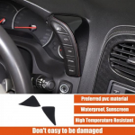 Glossy Piano Black trument Side Trim Strips Sticker For Corvette C6 2005-2013