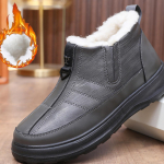 Vyri&scaron;ki žieminiai, &scaron;ilti sniego batai Laisvalaikio lengvi neslystantys dirbtinio kailio bateliai vyrams, atsparūs vandeniui, patogūs pliu&scaron;iniu pamu&scaron;alu trumpi batai 45 pilka spalva