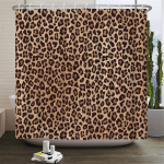 Moderni leopardo du&scaron;o užuolaida 3D vonios užuolaida su kabliukais Dekoratyvinis pertvaros ekranas 180*240 Poliesterio skalbiamas audinys W120xH180cm