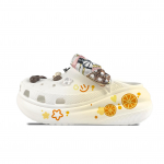 Crocs Crush Clog EVA Citrininis Dekoratyvus Sagtukas Rankomis Dažytas Grafiti Atsitiktinis Mados Universalūs Batai su Skylutėmis Unisex Balti 43-44 balta