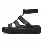 Crocs Brooklyn Luxe Gladiatoriaus Sandalai 'Juodi' Moteri&scaron;ki 39-40 juoda