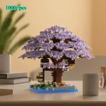 Naujas 959 vnt. Vy&scaron;nių žiedų Gėlė Sakura Fantazijos Medžio namelis MOC Architektūros Modelis Statybinių blokų dėlionė Dovana Vaikui No Box