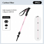 3K Anglies Pluo&scaron;to Žygio Lazdos, Lengvos žygio lazdos, Žygio lazdos, tinkamos žygiams, trekingui, puriam gruntui ir snieguotoms vietovėms vy&scaron;nių žiedų rožinė spalva