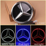 Mercedes Benz LED emblemos &scaron;viesa priekinės grotelės žvaigždė ap&scaron;viečiamas logotipas baltas mėlynas raudonas ženklelis W204 W205W213W253W166W176 W205NEW red light sidabras